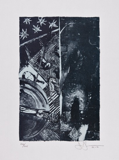 Appraisal: JASPER JOHNS Summer Blue Lithograph on pale gray Whatman paper