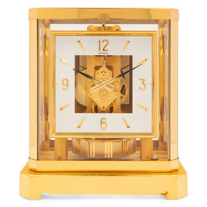 Appraisal: A Jaeger LeCoultre Brass and Glass Atmos Clock th Century