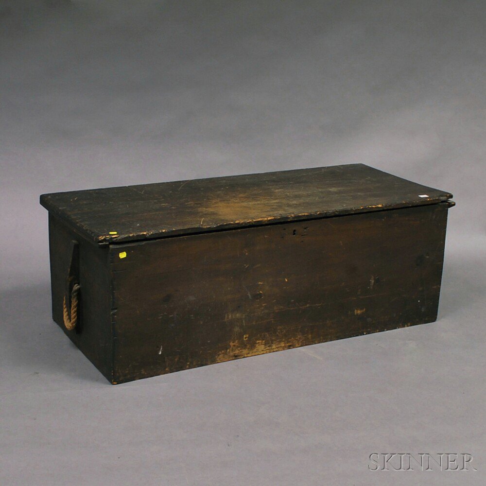 Appraisal: Miniature Pine One-drawer Chest New England th th century the