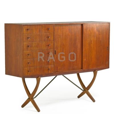 Appraisal: HANS WEGNER - CARL HANSEN SON Cabinet Denmark s Teak