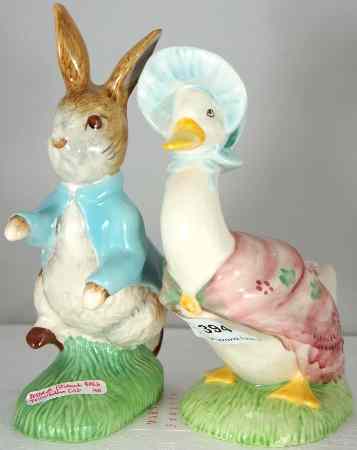 Appraisal: Beswick Beatrix Potter large Figures Jemima Puddle-duck and Peter Rabbit