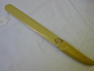 Appraisal: A LATE VICTORIAN IVORINE PAGE TURNER the rounded blade with