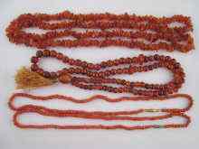 Appraisal: A mixed lot comprising two coral bead necklaces and two