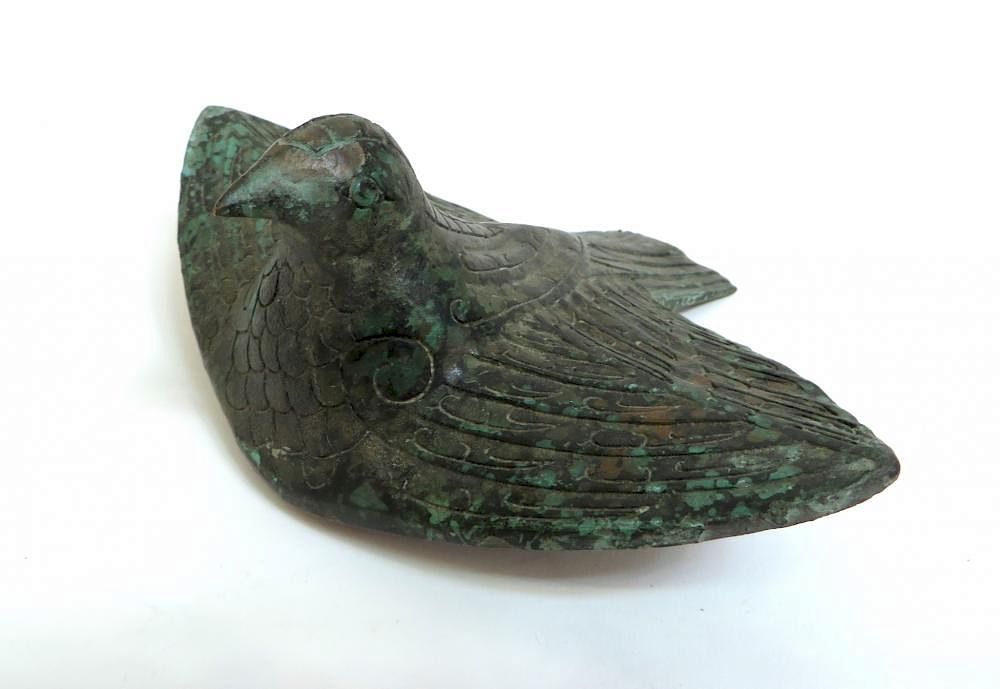 Appraisal: Antique Bronze Bird Antique Bronze Bird Description With wings spread