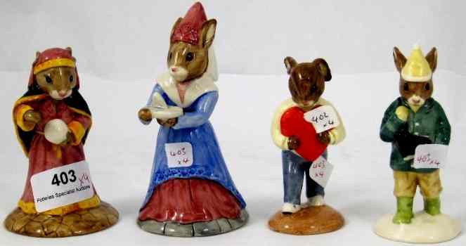 Appraisal: Royal Doulton Bunnykins figures Sundial DB Sweetheart DB Boy Skater