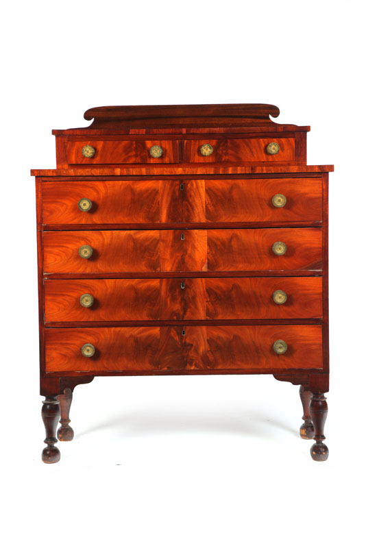 Appraisal: EMPIRE CHEST OF DRAWERS American mid th century pine with