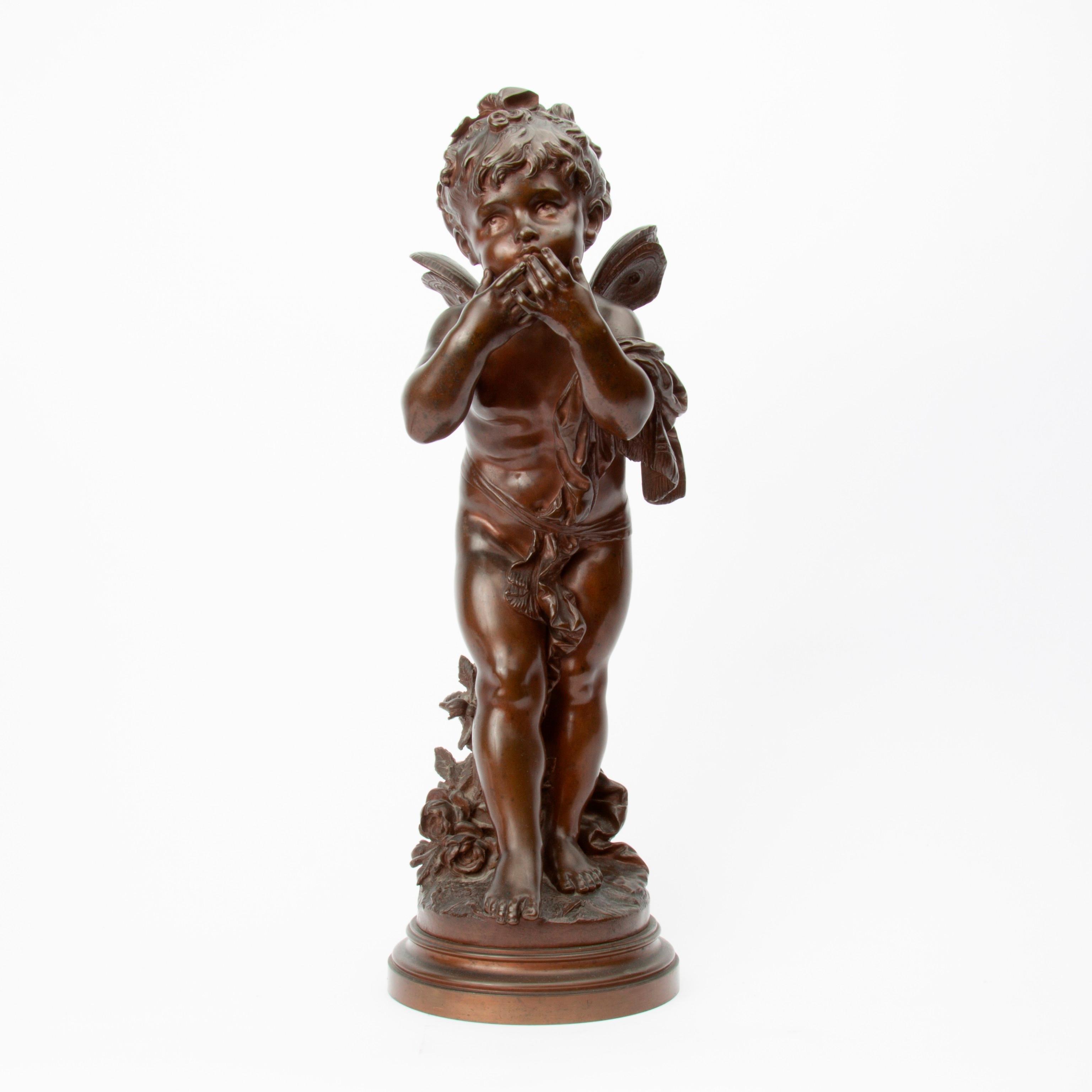 Appraisal: BRONZE AFTER AUGUSTE MOREAU 'YOUNG PSYCHE' Auguste Moreau after French