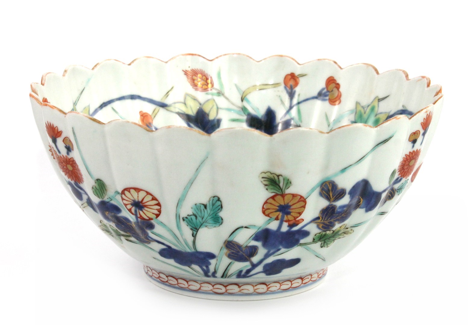 Appraisal: A Japanese Imari fluted bowl early th century painted in