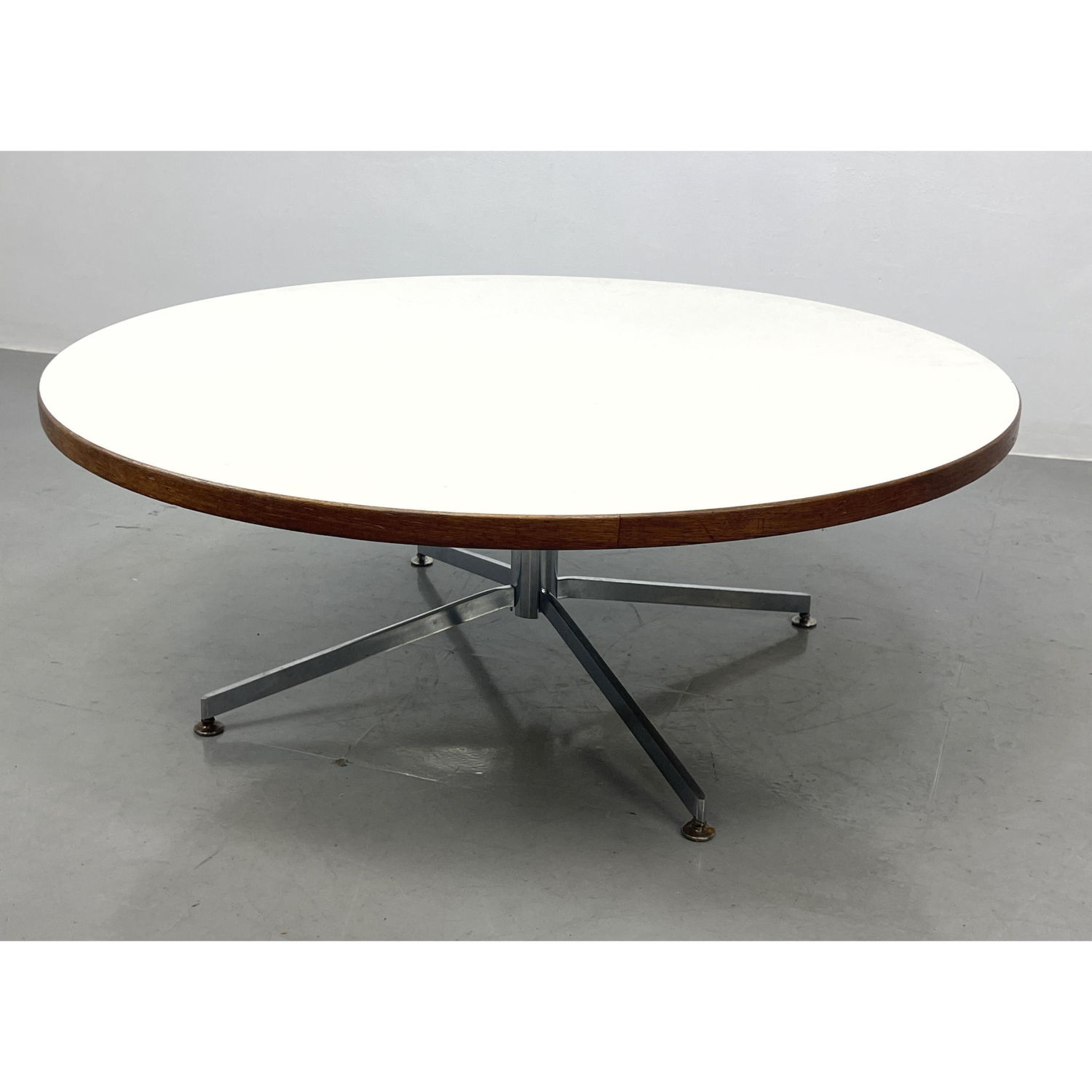 Appraisal: MILO BAUGHMAN for THAYER COGGIN Coffee Table White Laminate Top