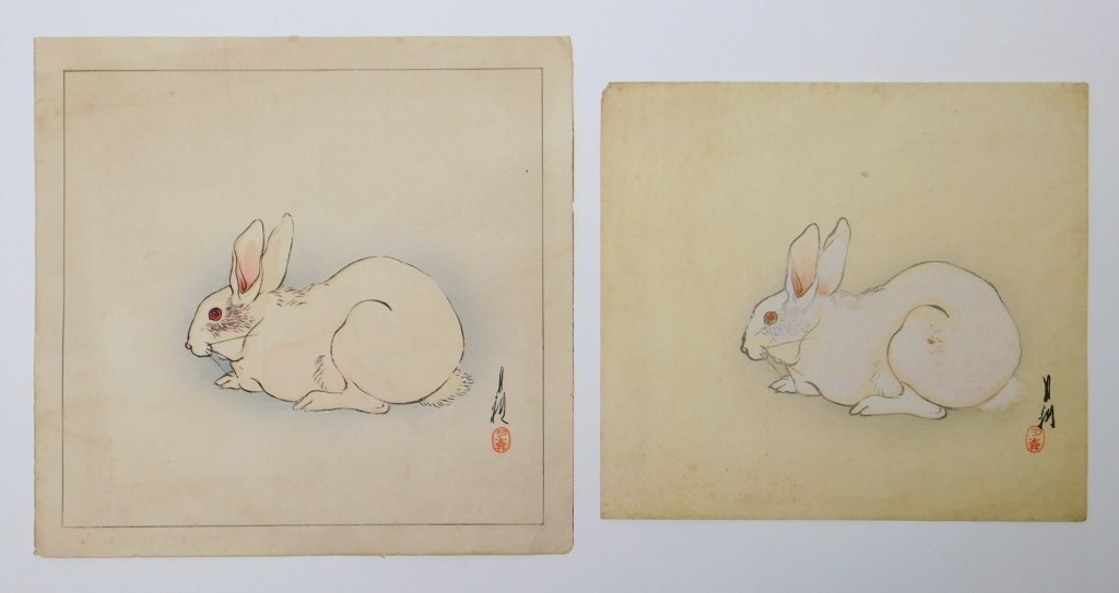 Appraisal: PR OGATA GEKKO WHITE RABBIT WOODBLOCK PRINTS Japan - Each