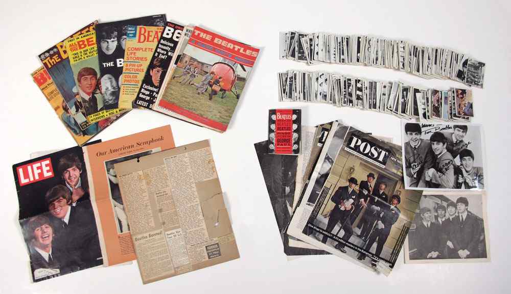 Appraisal: COLLECTION OF BEATLES TRADING CARDS MAGAZINES To include approx trading