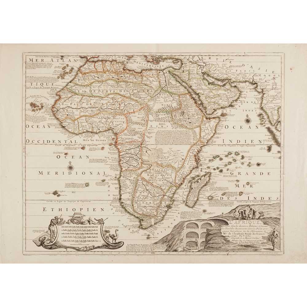 Appraisal: MAP OF AFRICA FER NICOLAS DE L'AFRIQUE DRESS E SELON