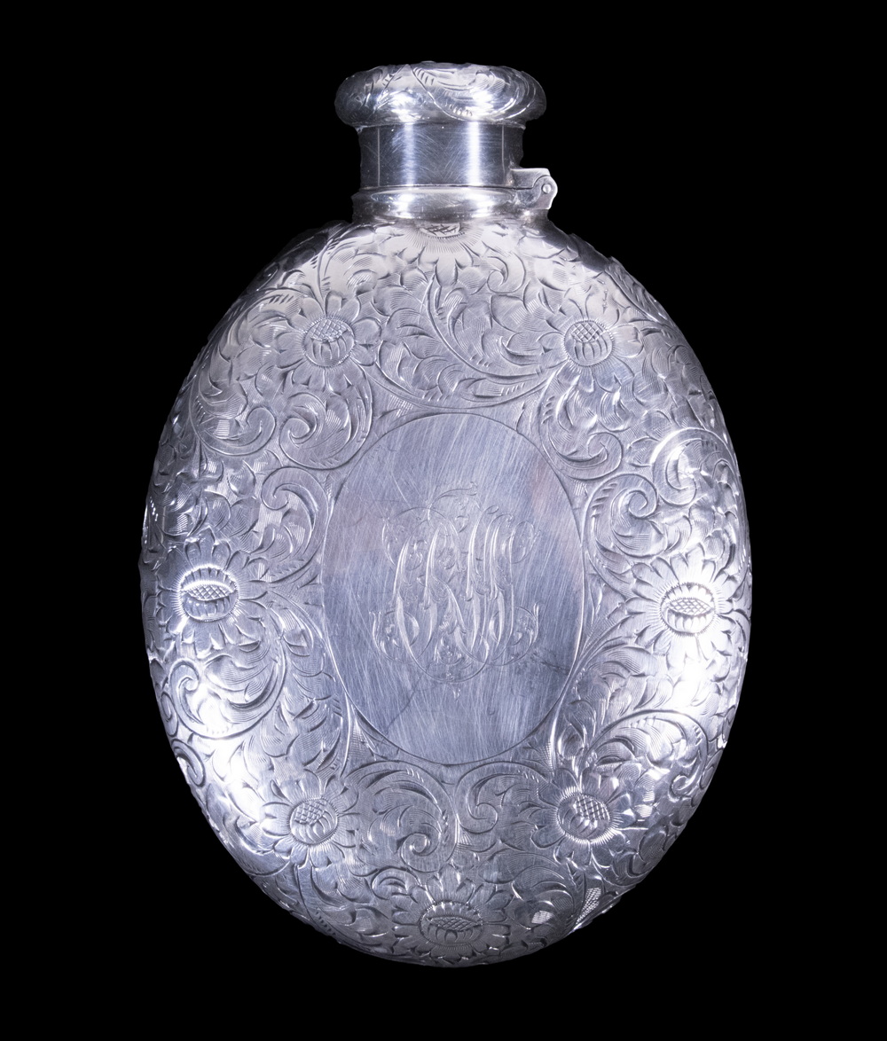 Appraisal: TIFFANY CO STERLING FLASK Circa Sterling Silver Flask by Tiffany