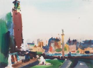 Appraisal: Frederick Conway Missouri Frederick Conway Missouri - Stockholm Sweden watercolor