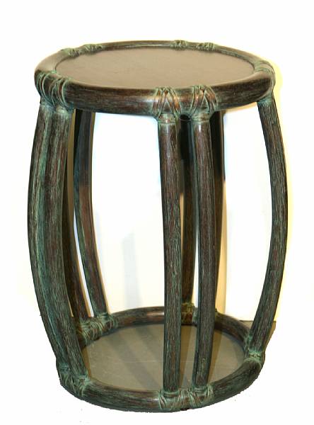 Appraisal: A group of two 'Taborette' side tables McGuire Furniture Company