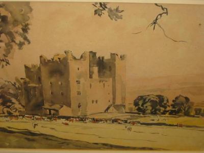 Appraisal: FRED LAWSON Bolton Castle Wensleydale signed x gilt frame