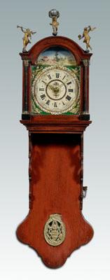 Appraisal: Baroque style Dutch Staart clock arched door and painted dial