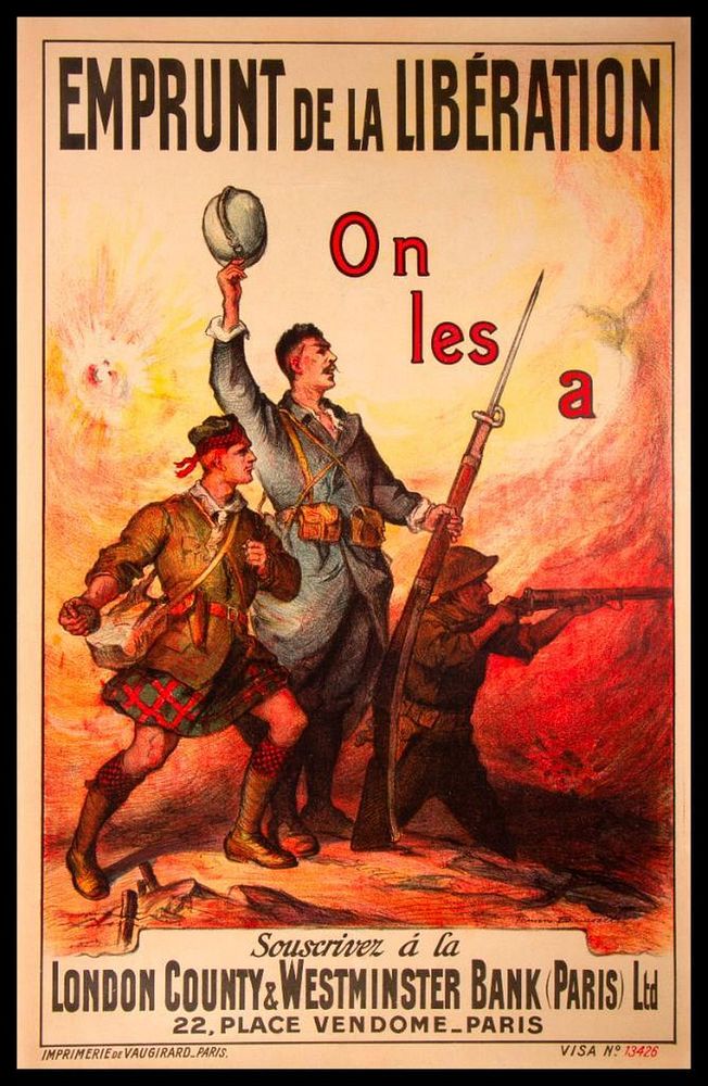 Appraisal: Firmin Etienne BOUISSET - Vintage World War I Poster We'll