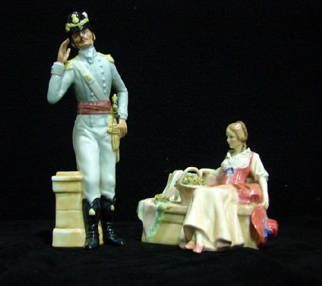 Appraisal: A Royal Doulton porcelain figures Morning Ma'am HN together with