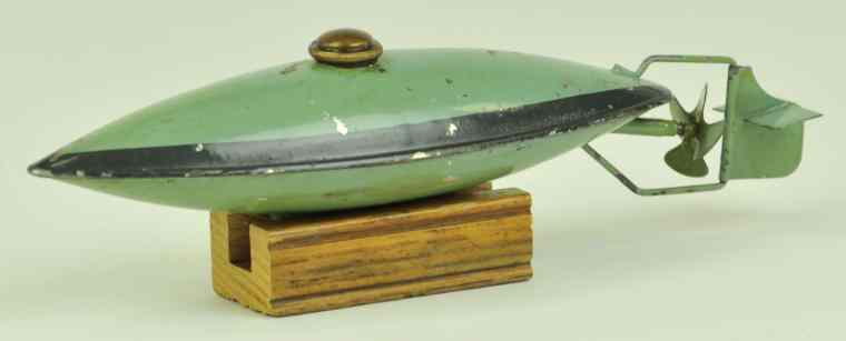 Appraisal: BING SUBMARINE Germany circa hand painted overall grey deck and