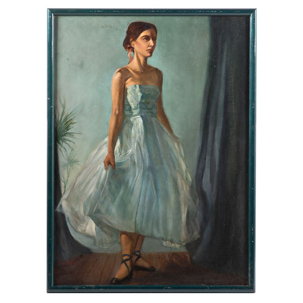 Appraisal: Nathaniel K Gibbs The Ballerina oil American - Oil on