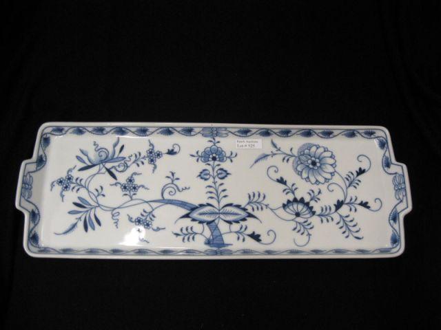 Appraisal: Meissen Blue Onion Porcelain Dresser Tray rectangular x excellent