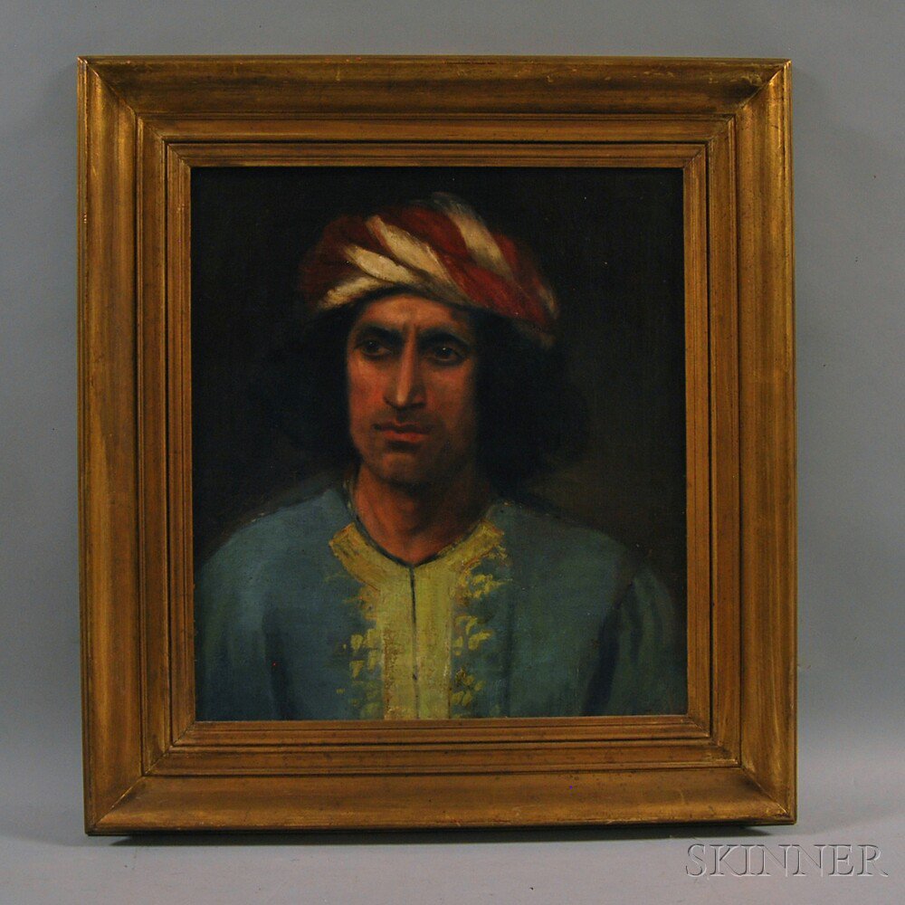 Appraisal: American School th Century Portrait of a Man Purportedly Antonio