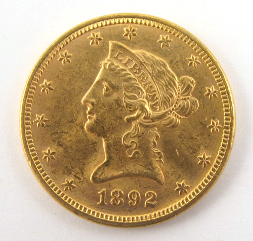 Appraisal: U S TEN DOLLAR GOLD COIN Liberty head type -P