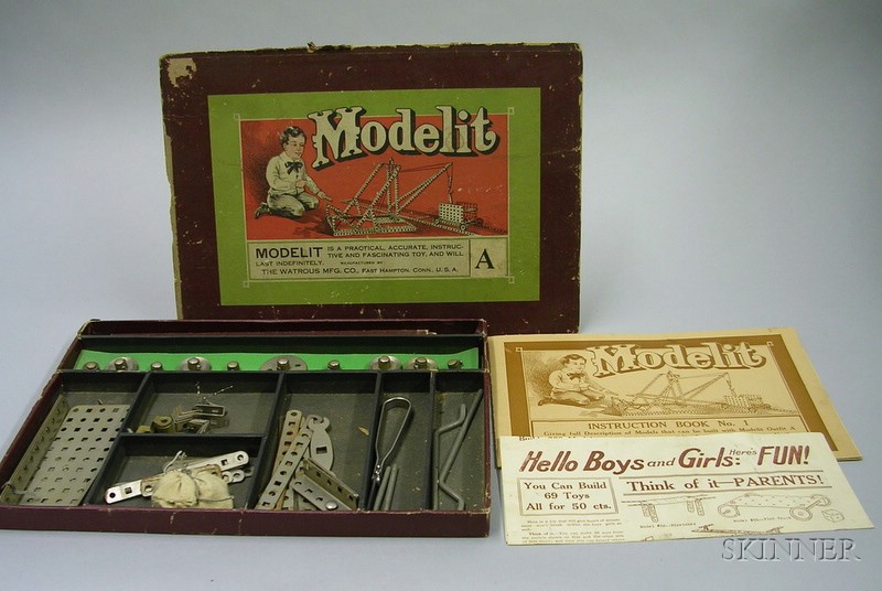 Appraisal: Modelit Construction Toy in Original Box by Watrous Mfg Co