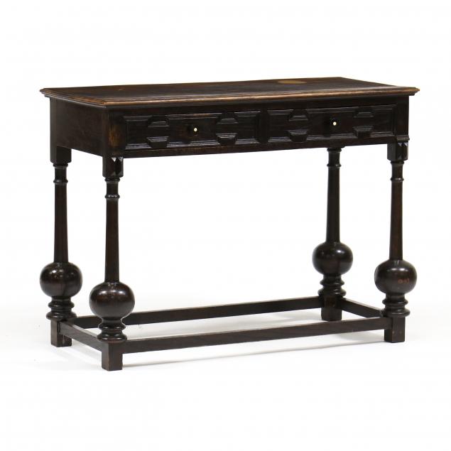 Appraisal: WILLIAM AND MARY STYLE WALNUT CONSOLE TABLE Early th century