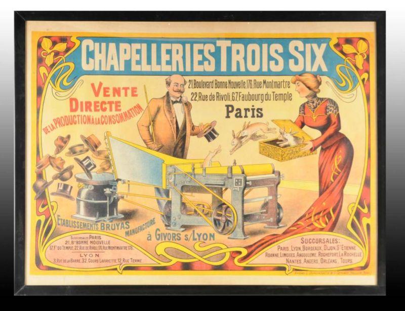 Appraisal: Turn of the Century French Magic Show Poster Description Circa