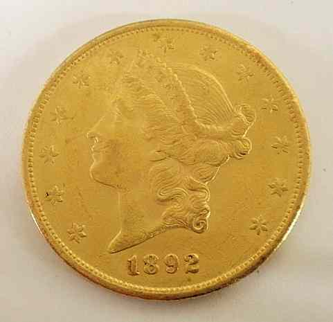 Appraisal: S Liberty double eagle twenty-dollar gold coin brilliant uncirculated