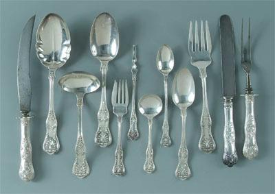 Appraisal: New King sterling flatware Dominick Haff pieces monograms detailed list