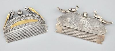 Appraisal: Two Mughal Style Hair Combs ca th- th Century Two