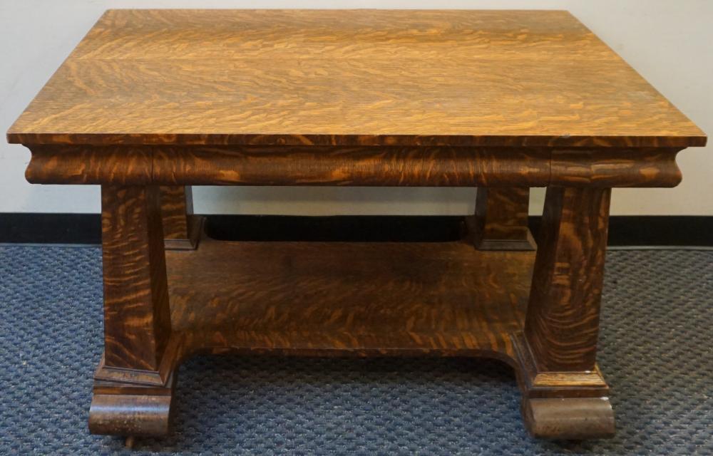 Appraisal: CLASSICAL STYLE OAK CONSOLE TABLE X X IN X X