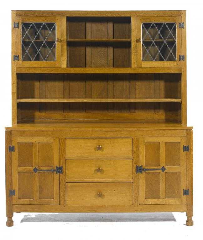 Appraisal: A WILF 'SQUIRREL MAN' HUTCHINSON OAK DRESSER the rack with