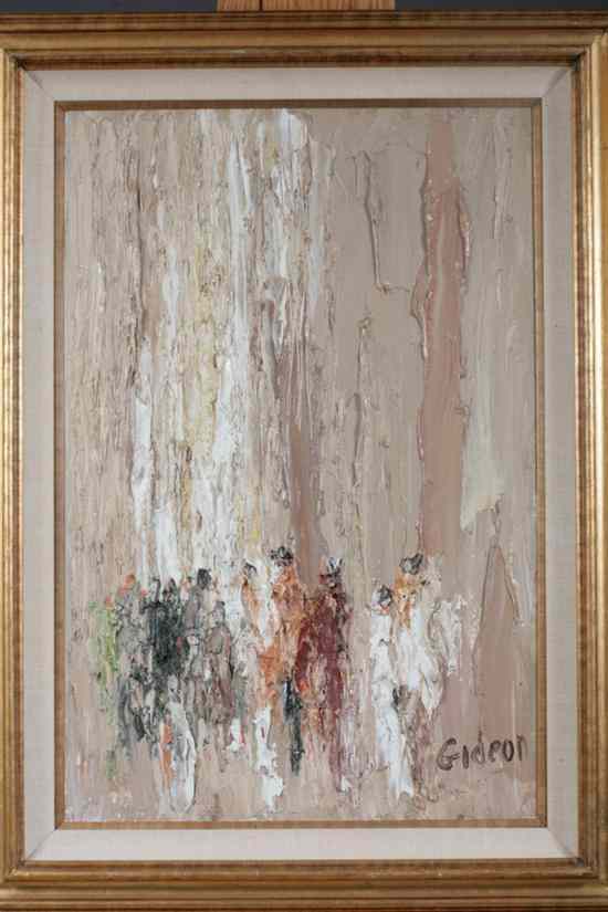 Appraisal: ELMO GIDEON American - ABSTRACT IN EARTH TONES signed lower