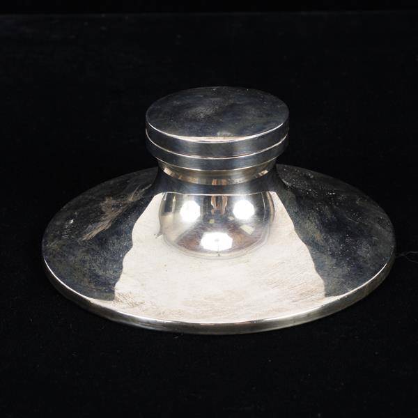 Appraisal: English silver inkwell William Neale Son Ltd Birmingham - With