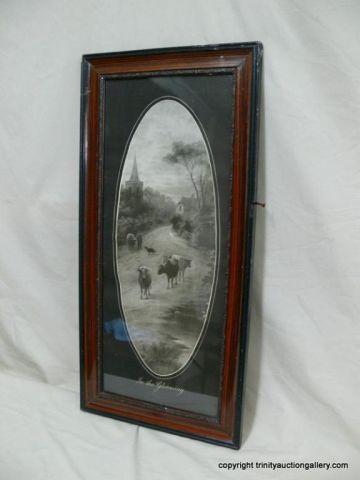 Appraisal: In the Gloaming - Print in Period Frame - frame