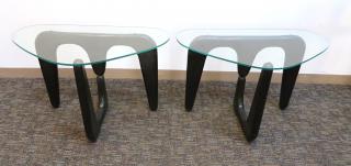 Appraisal: Pair Isamu Noguchi End Tables Pair of end tables in