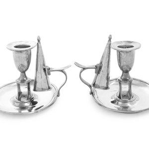 Appraisal: A Pair of Irish George III Silver Chambersticks Richard Sawyer