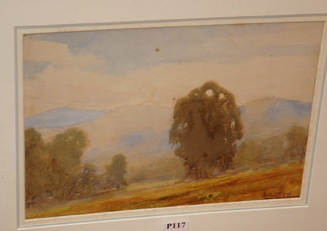 Appraisal: SIGNED 'SUTTON' COUNTRY LANDSCAPE WATERCOLOUR