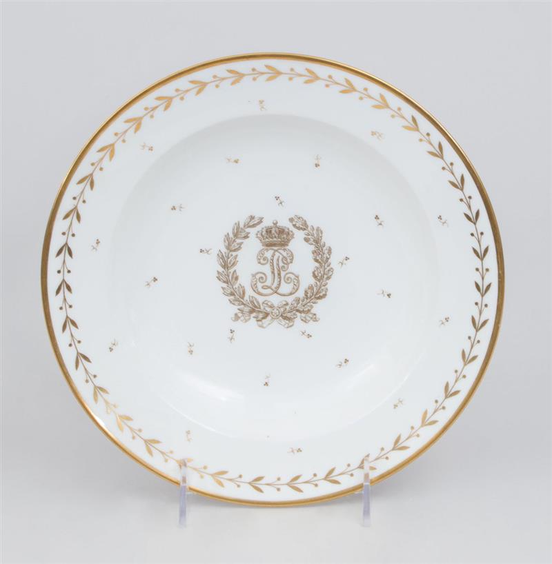 Appraisal: S vres Porcelain Soup Plate With the Ch teau de