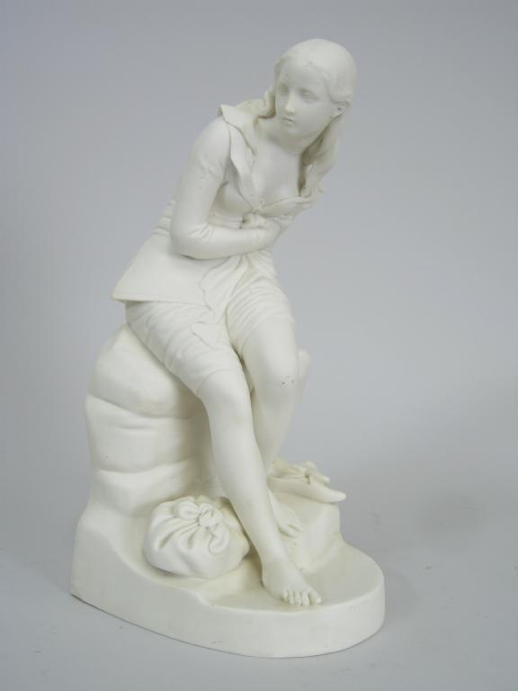 Appraisal: A Minton parian figure of Dorothea seated on rock and