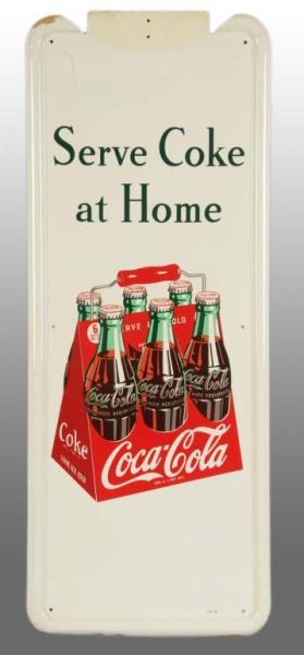 Appraisal: Coca-Cola Pilaster Bottle Sign with Button Description Includes connecting hardware