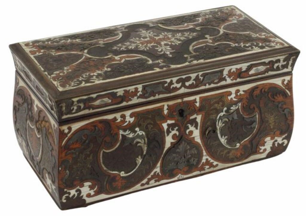 Appraisal: French inlaid tea caddy approx h w d lbs