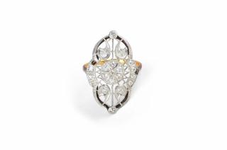 Appraisal: An Art Deco Gold and Diamond Ring An Art Deco