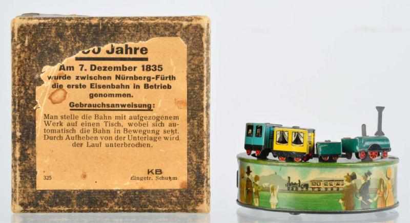 Appraisal: Scarce Tin Litho Train Set Wind-Up Penny Toy German Marked