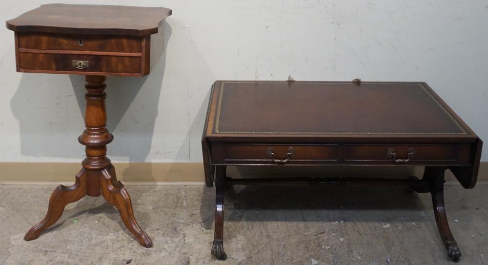 Appraisal: Victorian Style Mahogany Sewing Table and a George III Style