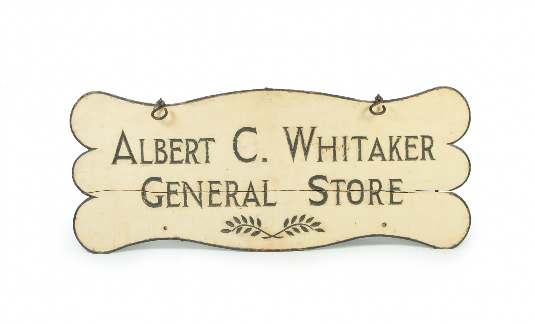 Appraisal: GENERAL STORE SIGN Late th-early th century Albert C Whitaker